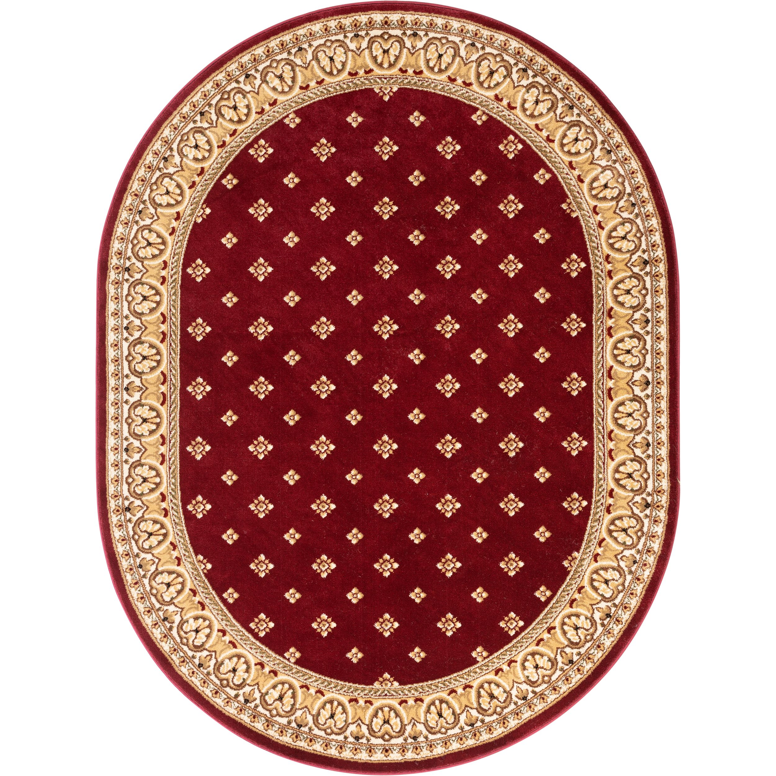 Noble Palace Red French European Formal Traditional Area Rug Easy to ...