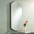 thumbnail image 1 of Noble Park Arch Rectangular Vanity Wall Mirror Farmhouse Rustic Beveled Edge Distressed Gold Frame 24" Wide for Bathroom Bedroom Living Room House, 1 of 7