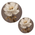 thumbnail image 1 of Noble Peony Flower Potholders Set Trivets Pads 2 Pcs Cotton Heat Resistant Round Hot Mats for Kitchen Countertop Table Home Decor, 1 of 7