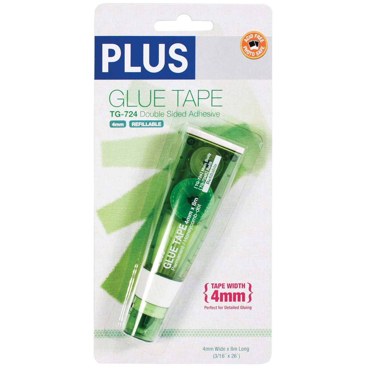 Noble Plus Glue Tape Roller-TG-724 Green .16 Wide 