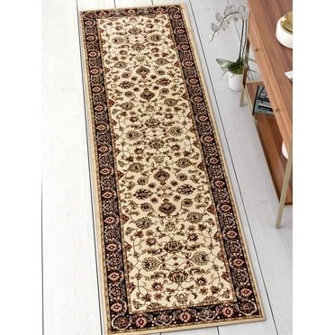 Noble Sarouk Persian Floral Oriental Formal Traditional Area Rug 2'3" x 7'3" Runner Easy to Clean Stain Fade Resistant Shed Free Modern Contemporary Transitional Soft Living Dining Room Rug
