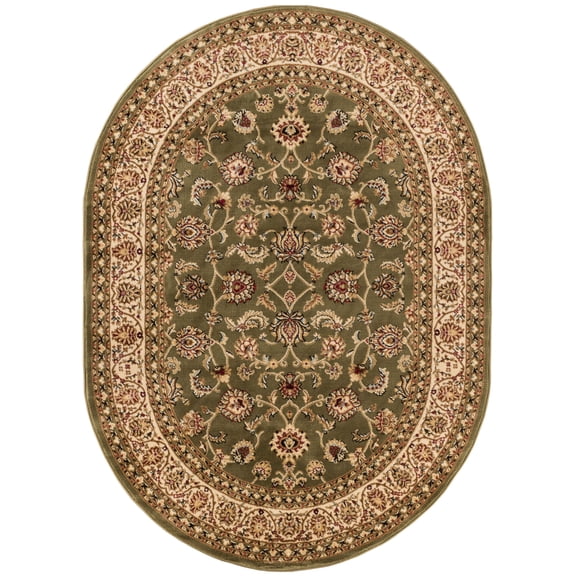 Noble Sarouk Persian Floral Oriental Formal Traditional Area Rug 5'3" x 6'10" Oval Easy to Clean Stain Fade Resistant Shed Free Modern Contemporary Transitional Soft Living Dining Room Rug