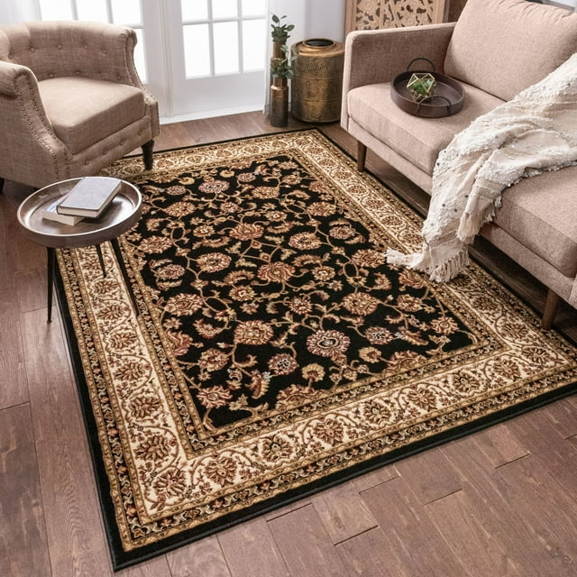 Noble Sarouk Persian Floral Oriental Formal Traditional Area Rug 5x7 ...