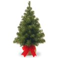 thumbnail image 1 of 24" x 16" Green and Brown Artificial Christmas Tree with Burlap Bag, 1 of 2
