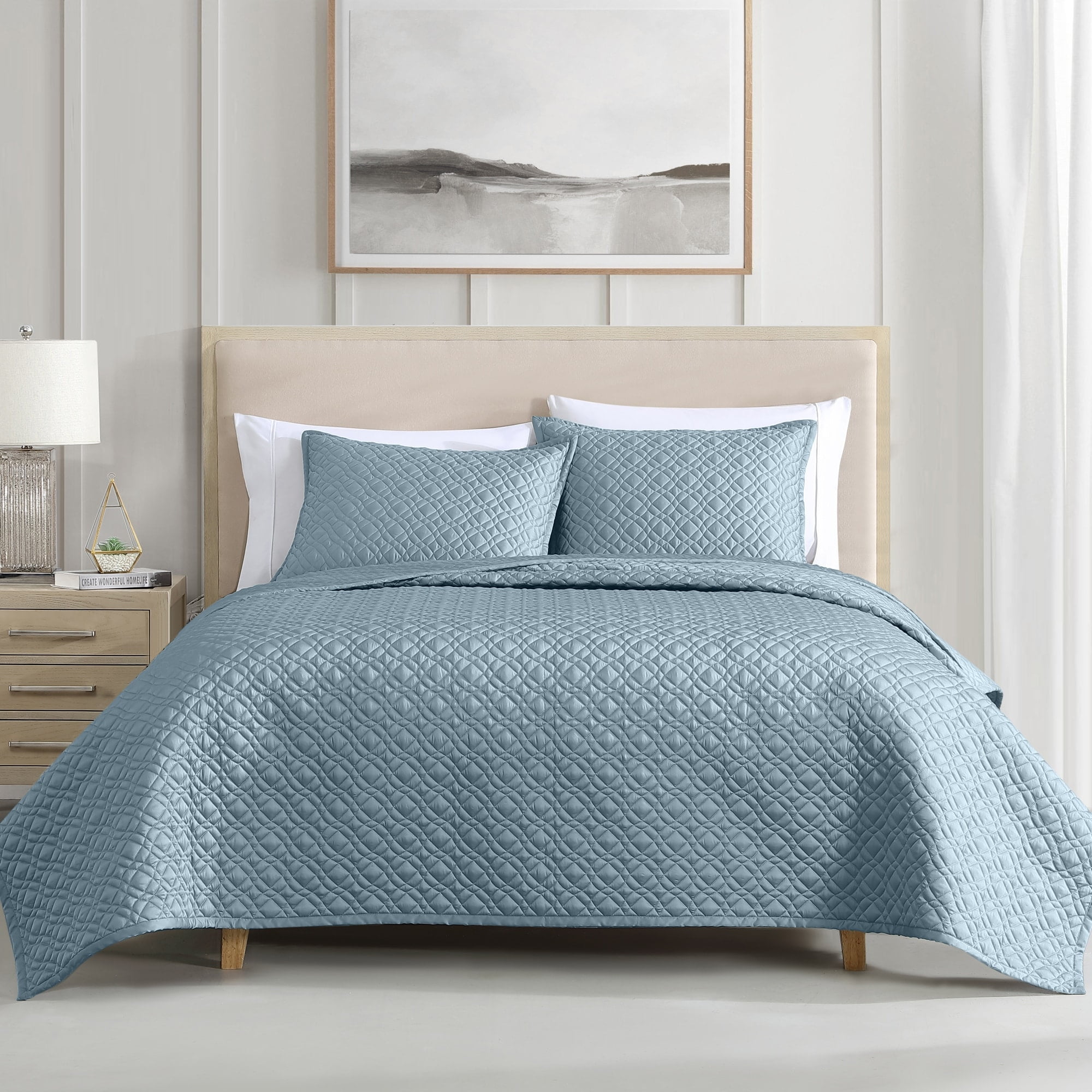 Sky Blue Queen Reversible Tencel Lyocell Comforter Set