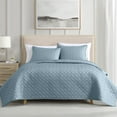 thumbnail image 1 of Noble Tencel 3 PC Queen Coverlet Set Silver Rivebrook Home Noble Tencel Collection Sky - Queen - 3 Piece, 1 of 5