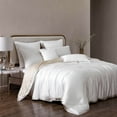 thumbnail image 1 of Noble Tencel 3 PC Queen Coverlet Set Silver Rivebrook Home Noble Tencel Collection Ivory - King - 9 Piece, 1 of 5