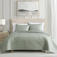 thumbnail image 1 of Noble Tencel 3 PC Queen Coverlet Set Silver Rivebrook Home Noble Tencel Collection Sage - Queen - 3 Piece, 1 of 5