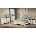 thumbnail image 1 of Noble Traditional Style 5 Pc King Bedroom Set Made with Wood in Antique Beige, 1 of 19