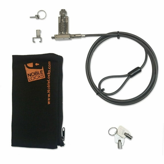 Noble Wedge Resettable Combination Lock With Keys, Cable Trap And Storage Pouch