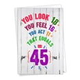 thumbnail image 1 of NobleWorks - 1 Funny Birthday Card with Envelope - Age Equation Milestone 45 C9418MBG, 1 of 7