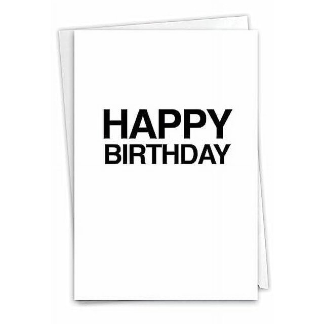 NobleWorks 1 Funny Happy Birthday Notecard Humor Greeting Card with