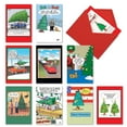 thumbnail image 1 of NobleWorks 10 Assorted Box Set Funny Christmas Greeting Cards w/5 x 7 Inch Envelopes (10 Designs, 1 Each) Fun Festive Trees AC10712XSG-B1x10, 1 of 6