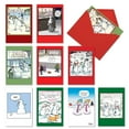thumbnail image 1 of NobleWorks 10 Assorted Box Set Funny Christmas Greeting Cards w/5 x 7 Inch Envelopes (10 Designs, 1 Each) Silly Snowmen AC10704XSG-B1x10, 1 of 6