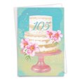 thumbnail image 1 of NobleWorks 105th Milestone Birthday Greeting Card with 5 x 7 Inch Envelope (1 Card) Number Cake 105 C10107MBG, 1 of 6