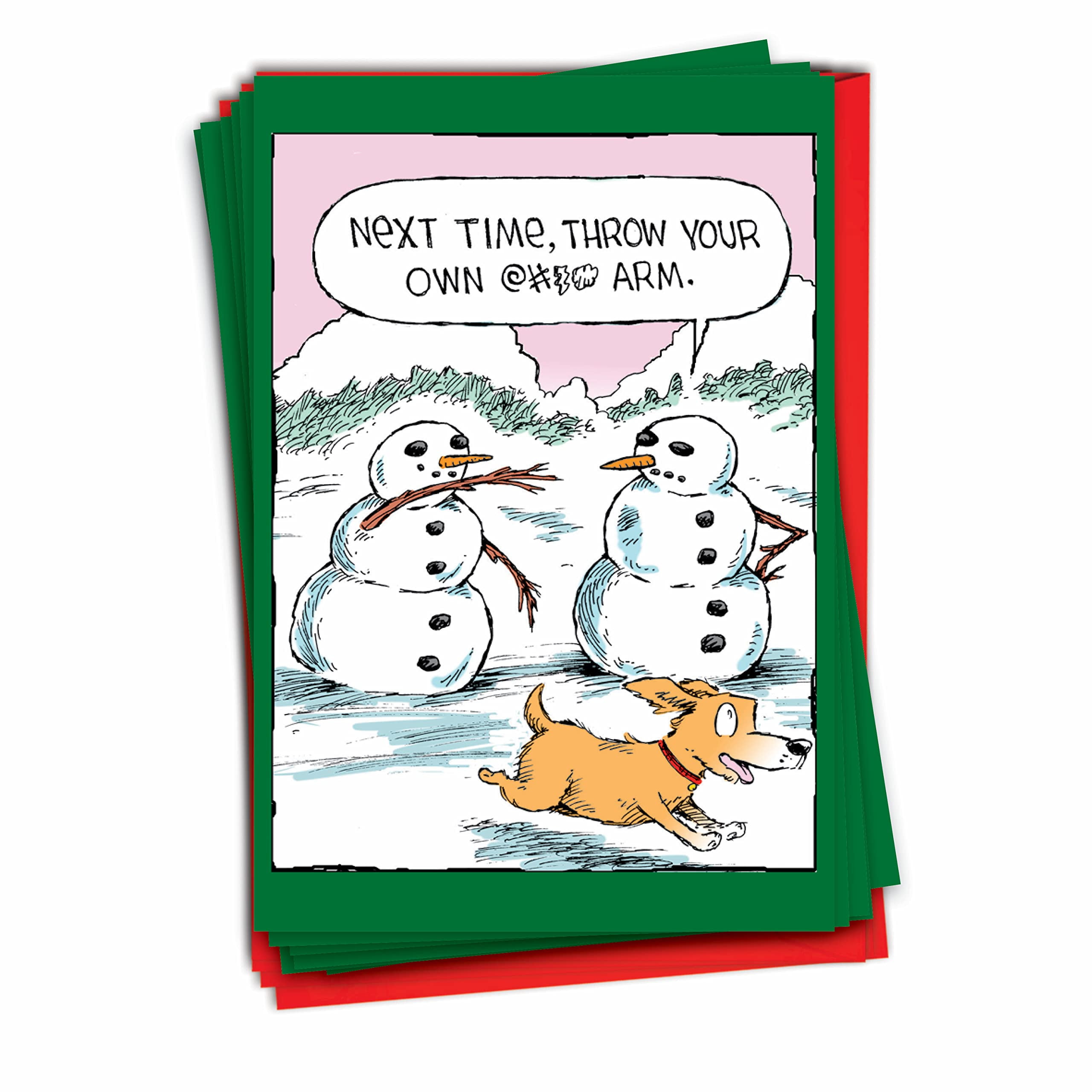 Funny Christmas Cards NobleWorks - 12 Funny Cards For Christmas - Boxed Cartoon Greeting Cards With Envelopes, Holiday Xmas Humor (1 Design, 12 Cards) - A Billion Cookies B5721 Christmas Cards With Envelopes