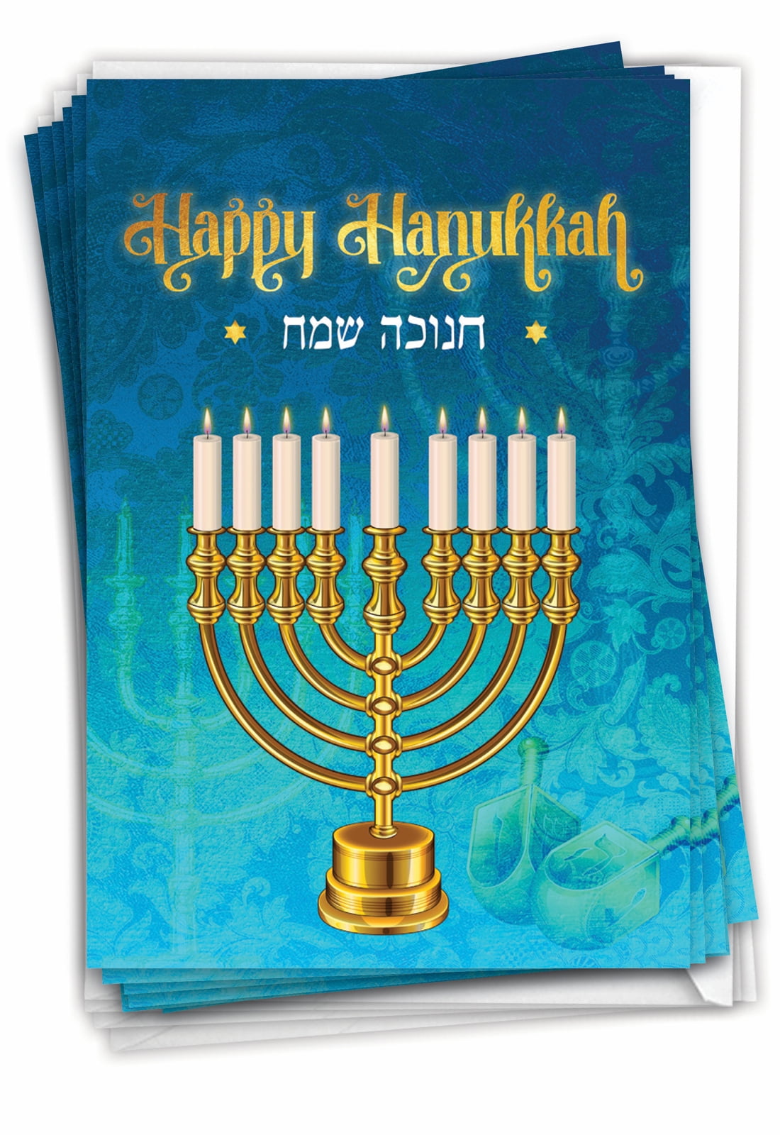 Lustige Chanukah-Karte „Dreidel Hustler“ – Premium-Papierkarte Mit Umschlag Für Jüdische Feiertage