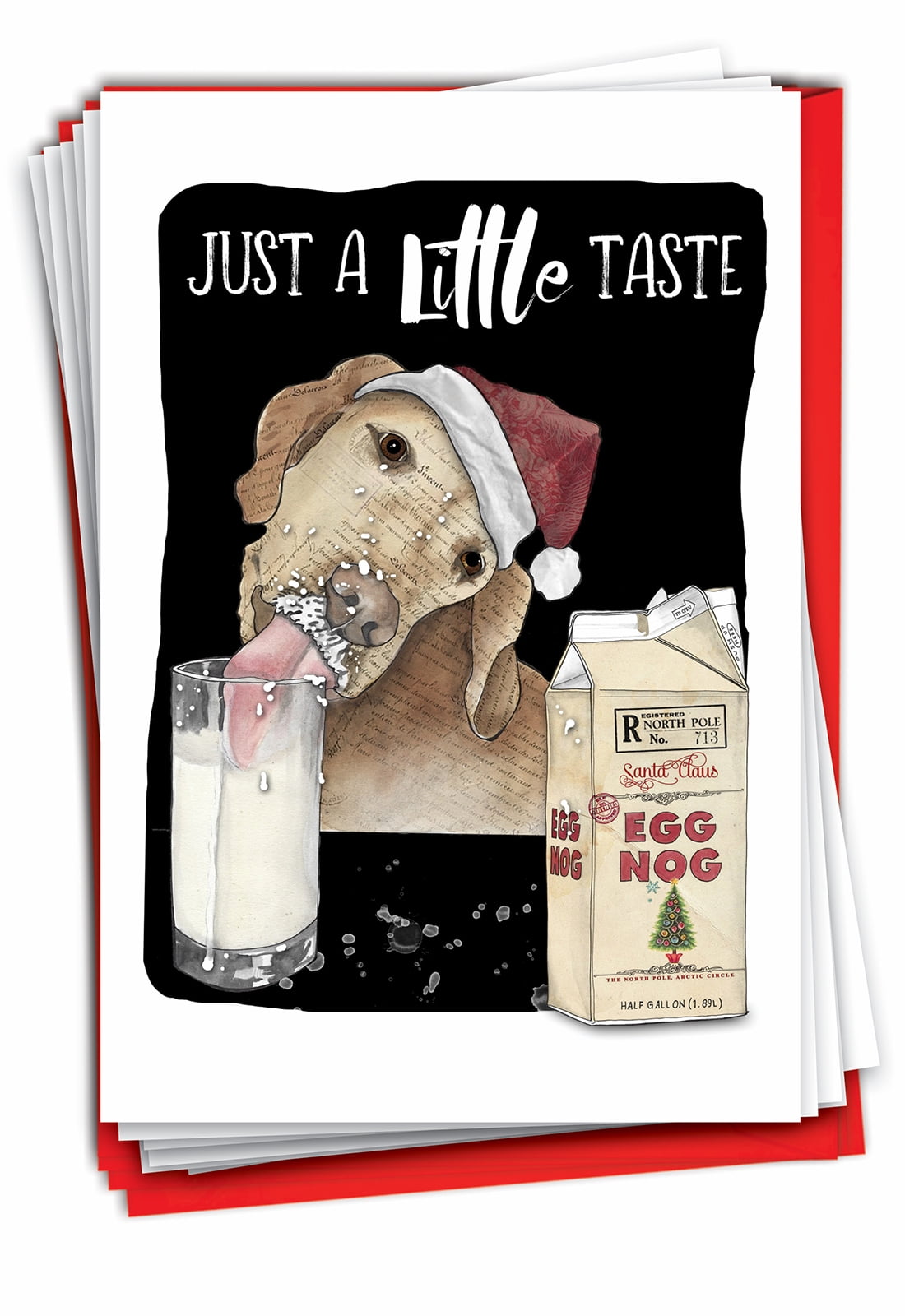 NobleWorks Funny Christmas Cards - "Final Notice" Design, 12 Cards With 5x7 Envelopes (C8744XSG-B12x1)