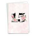 thumbnail image 1 of NobleWorks 15th Milestone Anniversary Greeting Card with 5 x 7 Inch Envelope (1 Card) Floral Couple 15 C10492MAG, 1 of 6