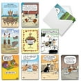 thumbnail image 1 of NobleWorks 20 Assorted set Funny Thanksgiving Greeting Cards w/5 x 7 Inch Envelopes (10 Designs, 2 Each) Turkey Toons AC8775TGG-B2x10, 1 of 6