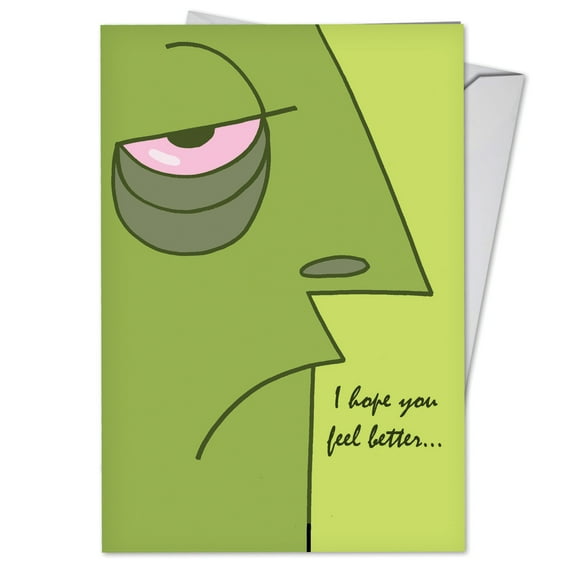 NobleWorks - C3980GWG Funny Get Well Card 'Better Than You Look' with Envelope by NobleWorks
