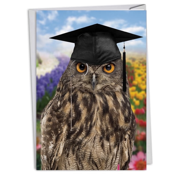 NobleWorks Funny Graduation Card - Wise Old Owl - 1 Card - C4630GDG