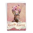 thumbnail image 1 of NobleWorks Easter Greeting Card with 5 x 7 Inch Envelope (1 Card) Bunny Headdress C10962EAG, 1 of 6