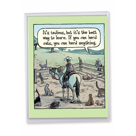 NobleWorks Extra Large Funny Birthday Greeting Card 8.5 x 11 Inch with Envelope (1 Pack) Large Jumbo Bday Herd Anything J9285BDG