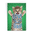 thumbnail image 1 of NobleWorks Father's Day Greeting Card with 5 x 7 Inch Envelope (1 Card) Dad Kitty Love You This Much C10401FDG, 1 of 6