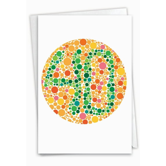 NobleWorks Funny 40th Milestone Birthday Greeting Card with 5 x 7 Inch Envelope (1 Card) Bday 40 Numbers Dots 0434