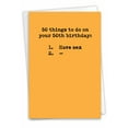 thumbnail image 1 of NobleWorks Funny 50th Milestone Birthday Greeting Card with 5 x 7 Inch Envelope (1 Card) Bday 50 Things to Do 0870, 1 of 6