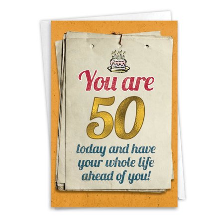 NobleWorks Funny 50th Milestone Birthday Greeting Card with 5 x 7 Inch Envelope (1 Card) You Are 50 Bitch 8969