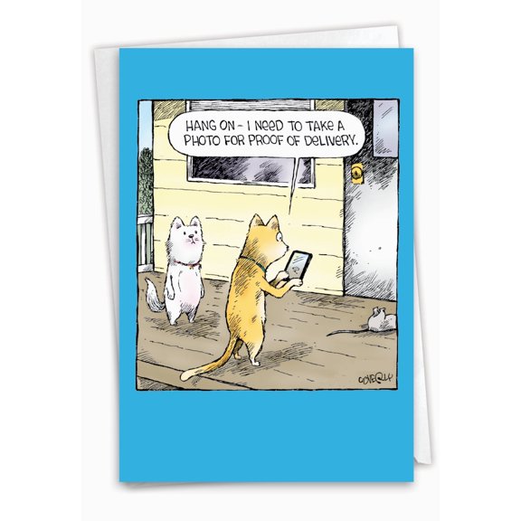 NobleWorks Funny Birthday Greeting Card with 5 x 7 Inch Envelope (1 Card) Bday Proof of Delivery C7867BDG