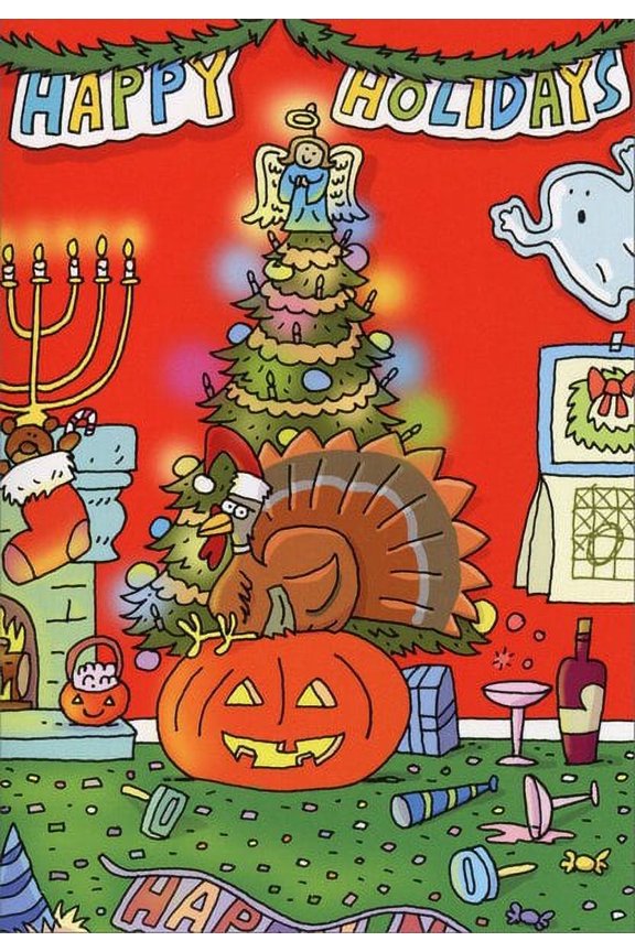 Merry Everything Funny / Humorous Christmas Card (1 card/1 envelope)