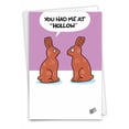 thumbnail image 1 of NobleWorks Funny Easter Paper Card with 5 x 7 Inch Envelope (1 Card) Had Me At Hollow C8886EAG, 1 of 6
