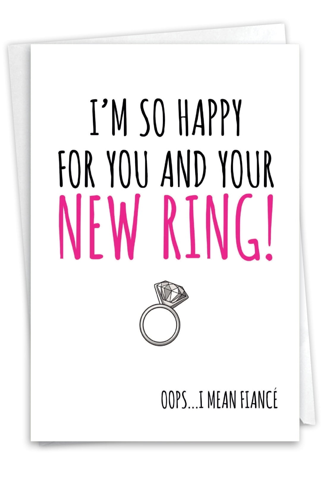 NobleWorks Funny Engagement Greeting Card with 5 x 7 Inch Envelope (1 ...