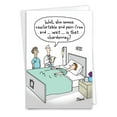thumbnail image 1 of NobleWorks Funny Get Well Greeting Card with 5 x 7 Inch Envelope (1 Card) Chardonnay Drip C6075GWG, 1 of 6