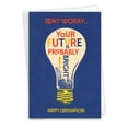 thumbnail image 1 of NobleWorks Funny Graduation Greeting Card with 5 x 7 Inch Envelope (1 Card) Probably Bright Future C8978GDG, 1 of 6
