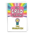 thumbnail image 1 of NobleWorks Funny Graduation Paper Card with 5 x 7 Inch Envelope (1 Card) ConGRADulations C8867GDG, 1 of 6
