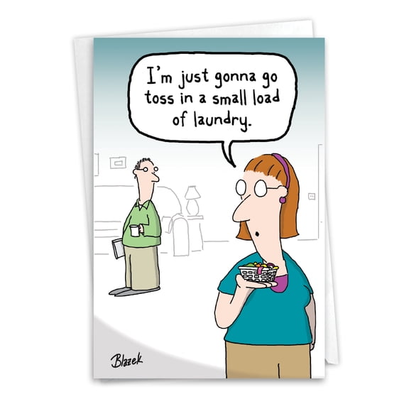 NobleWorks Funny Mother's Day Paper Card with 5 x 7 Inch Envelope (1 Card) Mom Small Load