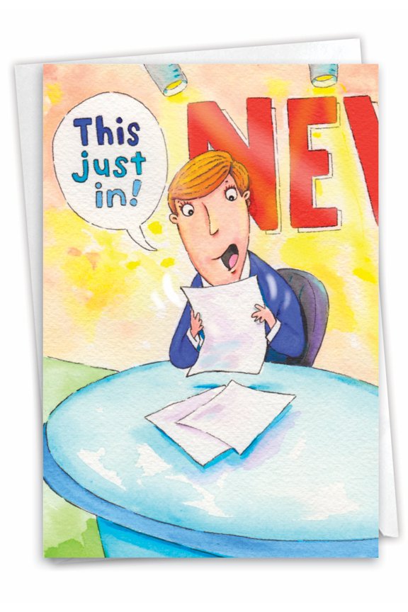 Funny Sorry Greeting Card with 5 x 7 Inch Envelope (1 Card) This Just In C2445SRG