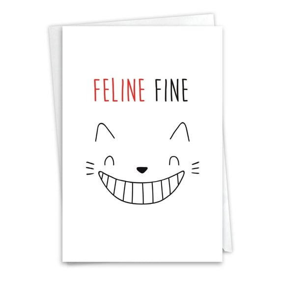 NobleWorks Funny Thank You Greeting Card (Doctor) with 5 x 7 Inch Envelope (1 Card) Cat Got Your Tongue C7183DTYG