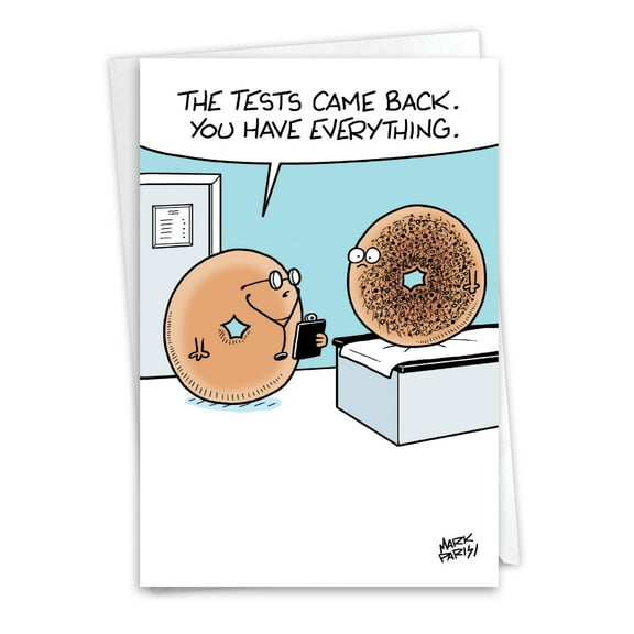 NobleWorks Funny Thank You Greeting Card (Doctor) with 5 x 7 Inch Envelope (1 Card) Everything Bagel C2440TYG