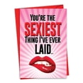 thumbnail image 1 of NobleWorks Funny Valentine's Day Paper Card with 5 x 7 Inch Envelope (1 Card) Sexiest Thing C8859VDG, 1 of 6