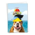 thumbnail image 1 of NobleWorks Hat Dog - Father's Day Greeting Card with Envelope (4.63 x 6.75 Inch) - C9222FDG, 1 of 3