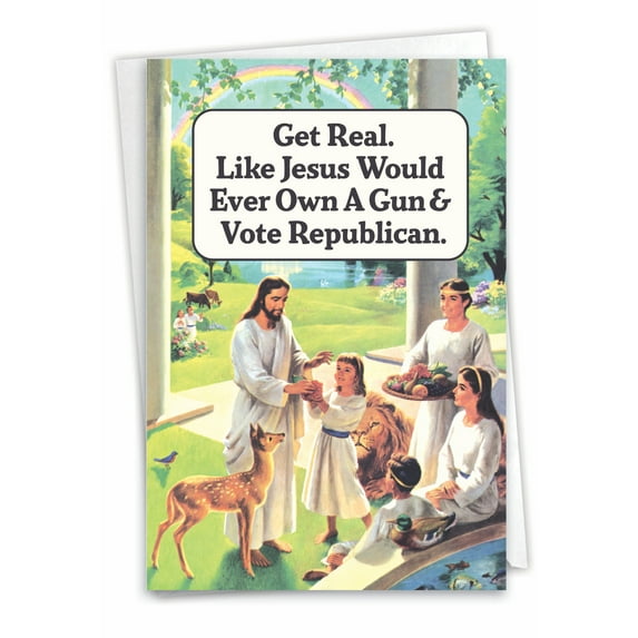 NobleWorks Hilarious Birthday Greeting Card with 5 x 7 Inch Envelope (1 Card) Bday Get Real 0861