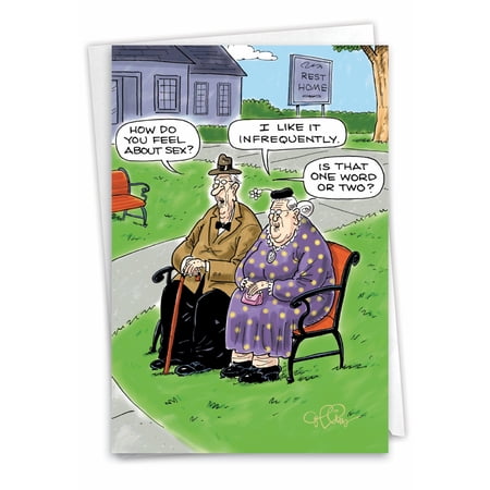 NobleWorks Hysterical Birthday Greeting Card with 5 x 7 Inch Envelope (1 Card) Infrequently 4406