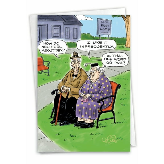 NobleWorks Hysterical Birthday Greeting Card with 5 x 7 Inch Envelope (1 Card) Infrequently 4406