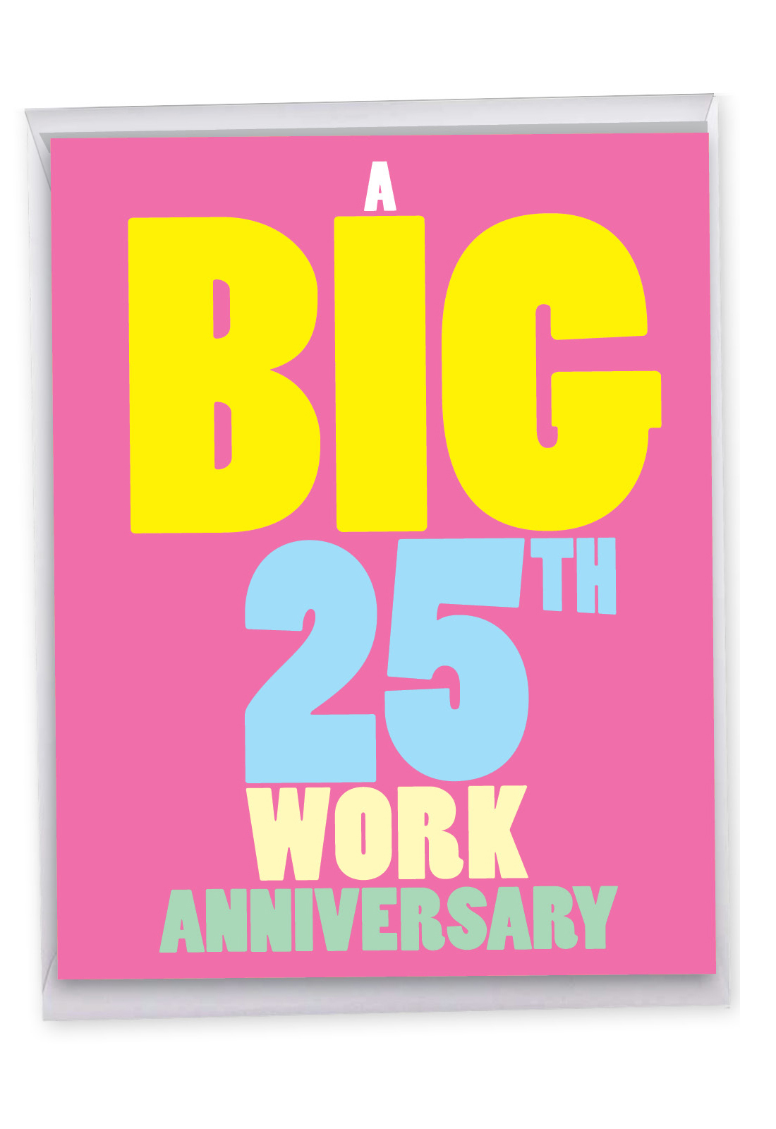 NobleWorks Jumbo 25th Milestone Anniversary Greeting Card From Us 8.5 x