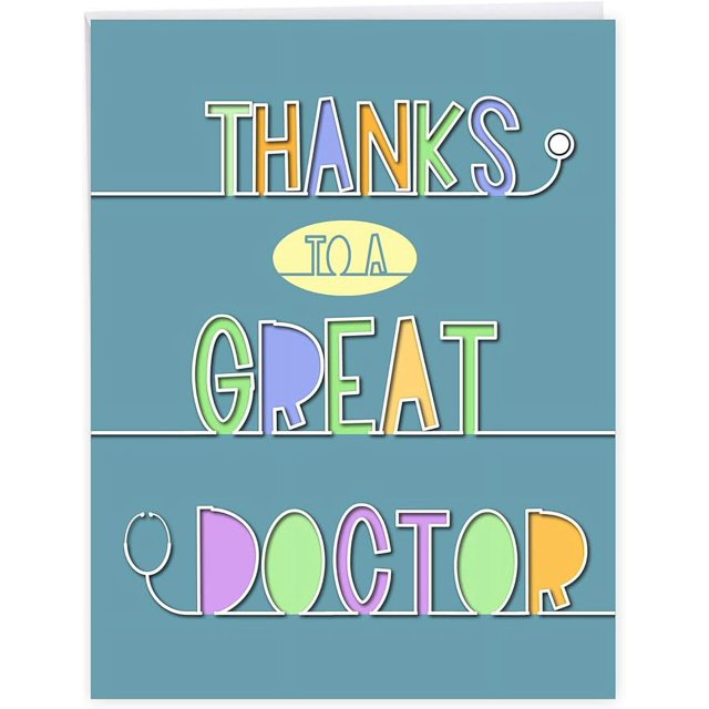 NobleWorks Jumbo Thank You Card for Nurse and Doctor (8.5 x 11 Inch